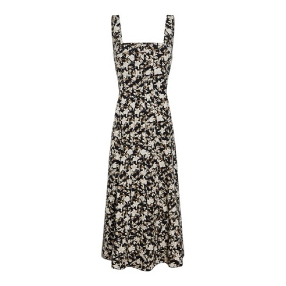 Club Monaco Black and White Floral Printed Square Neck Midi Dress Size 4 NWT - Picture 10 of 10